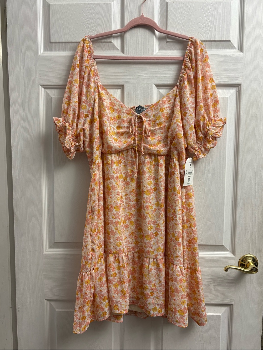 Women’s Arula New Floral Print Flowy Puff Sleeve Dress